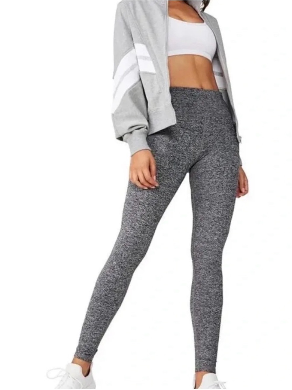 Aritzia TNA Salt and Pepper Grey Full Length Leggings Size Small
